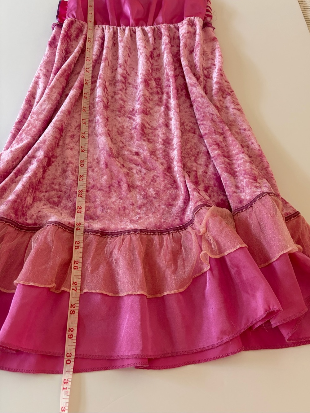The Disney Store Pink Velour Girls Princess Nightgown Size S (4-5) - Picture 8 of 10